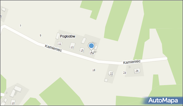 Mniów, Kamieniec, 15a, mapa Mniów