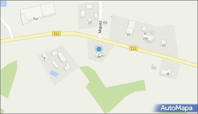 Mojusz, Kaszubska, 8, mapa Mojusz