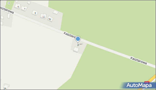 Mokre, Kasztanowa, 16, mapa Mokre