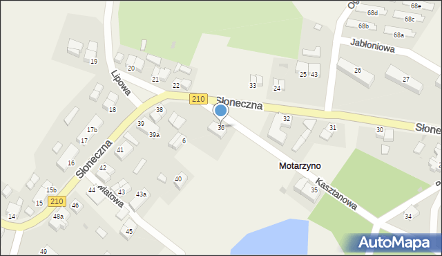 Motarzyno, Kasztanowa, 8, mapa Motarzyno