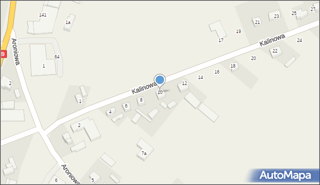 Mroczeń, Kalinowa, 10, mapa Mroczeń