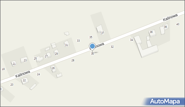 Mroczeń, Kalinowa, 30, mapa Mroczeń