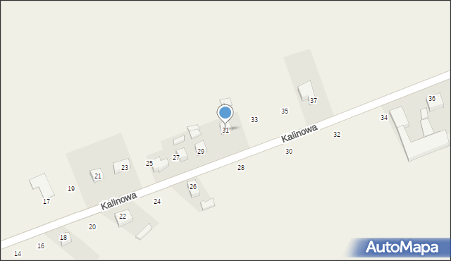 Mroczeń, Kalinowa, 31, mapa Mroczeń