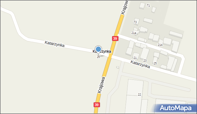 Mroczeń, Katarzynka, 20, mapa Mroczeń