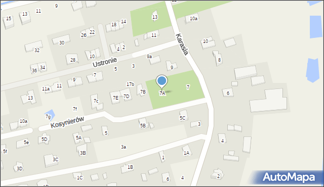Mroków, Karasia, 7A, mapa Mroków