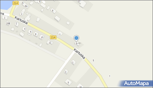 Mściszewice, Kartuska, 3, mapa Mściszewice