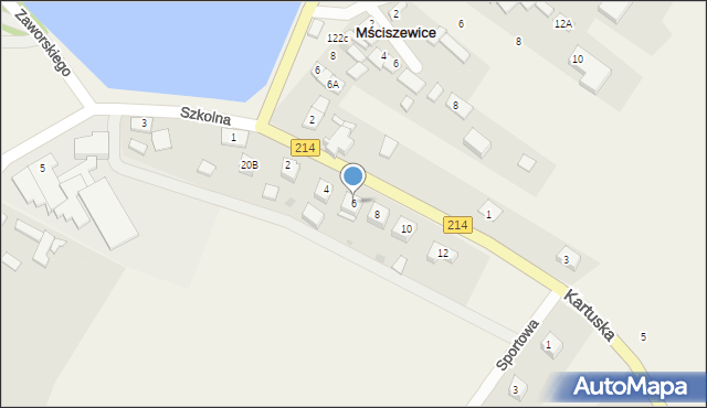 Mściszewice, Kartuska, 6, mapa Mściszewice