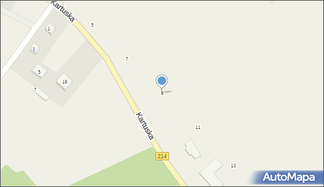 Mściszewice, Kartuska, 9, mapa Mściszewice