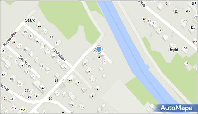Mszana Dolna, Kaszubów, 4, mapa Mszana Dolna