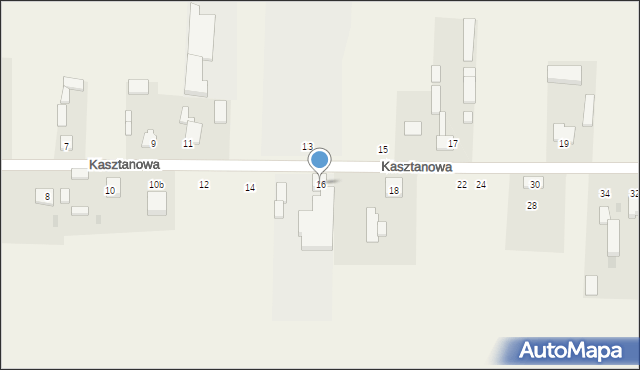 Mykanów, Kasztanowa, 16, mapa Mykanów