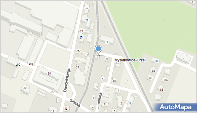 Mysłakowice, Kamienna, 12, mapa Mysłakowice