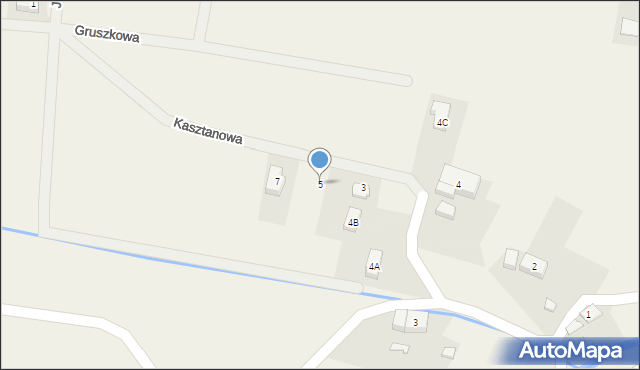 Mysłakowice, Kasztanowa, 5, mapa Mysłakowice