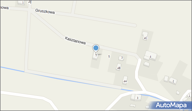 Mysłakowice, Kasztanowa, 7, mapa Mysłakowice