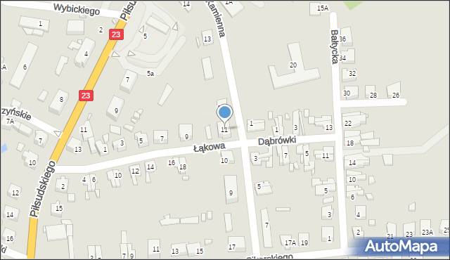 Myślibórz, Kamienna, 11, mapa Myślibórz