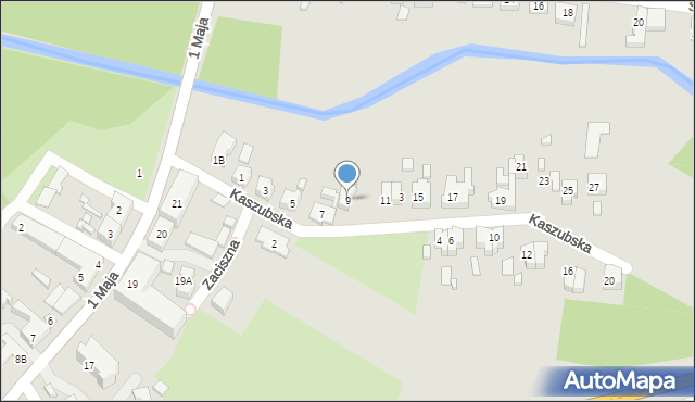 Myślibórz, Kaszubska, 9, mapa Myślibórz