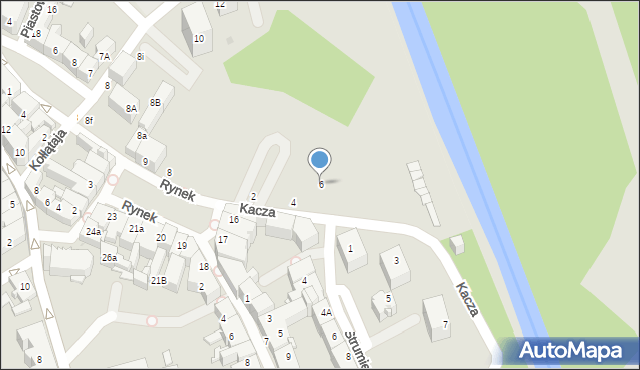 Mysłowice, Kacza, 6, mapa Mysłowice