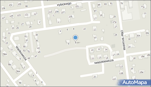 Mysłowice, Kantora Tadeusza, 7, mapa Mysłowice
