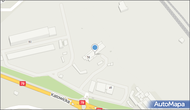 Mysłowice, Katowicka, 54, mapa Mysłowice