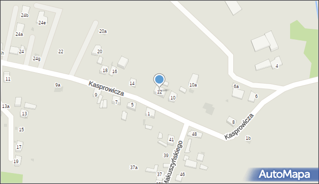 Mysłowice, Kasprowicza Jana, 12, mapa Mysłowice