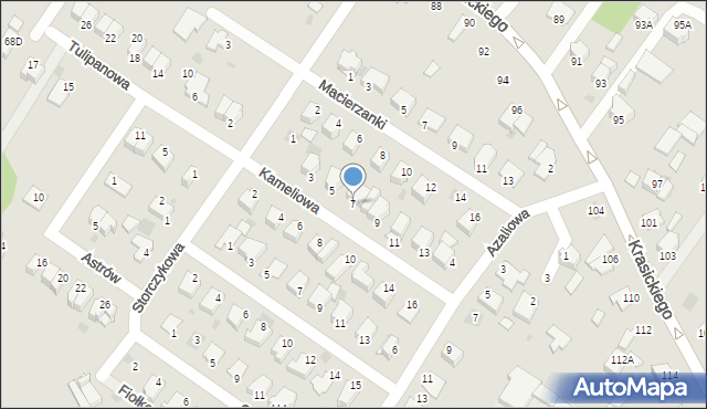 Myszków, Kameliowa, 7, mapa Myszków