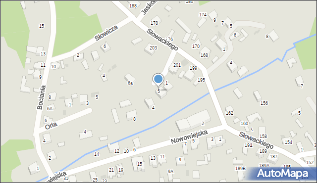 Myszków, Kawcza, 5, mapa Myszków