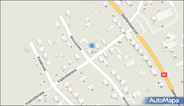 Myszyniec, Kadzidlańska, 6, mapa Myszyniec