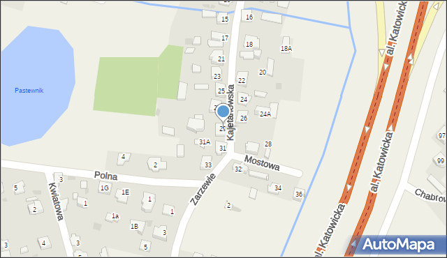 Nadarzyn, Kajetanowska, 29, mapa Nadarzyn