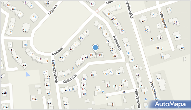 Nadarzyn, Kalinowa, 17, mapa Nadarzyn