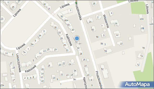 Nadarzyn, Kalinowa, 34, mapa Nadarzyn