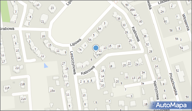 Nadarzyn, Kalinowa, 9, mapa Nadarzyn