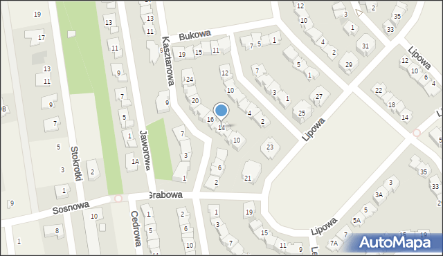 Nadarzyn, Kasztanowa, 14, mapa Nadarzyn