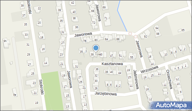 Nadarzyn, Kasztanowa, 41, mapa Nadarzyn