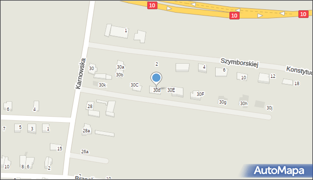 Nakło nad Notecią, Karnowska, 30d, mapa Nakło nad Notecią