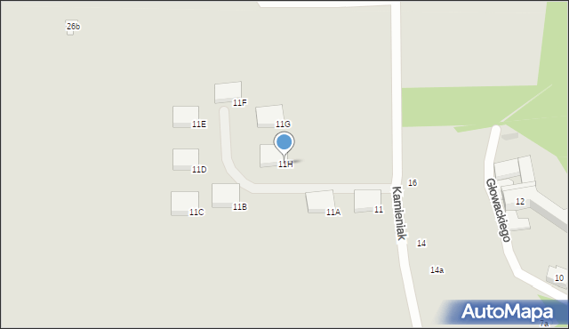 Nałęczów, Kamieniak, 11H, mapa Nałęczów