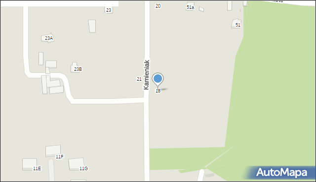 Nałęczów, Kamieniak, 18, mapa Nałęczów