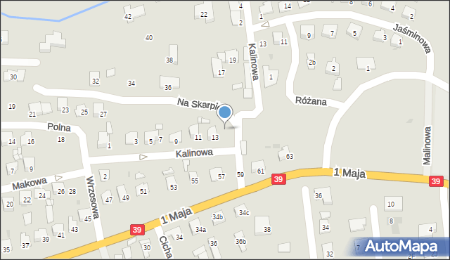 Namysłów, Kalinowa, 15, mapa Namysłów