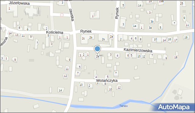 Narol, Kazimierzowska, 2a, mapa Narol