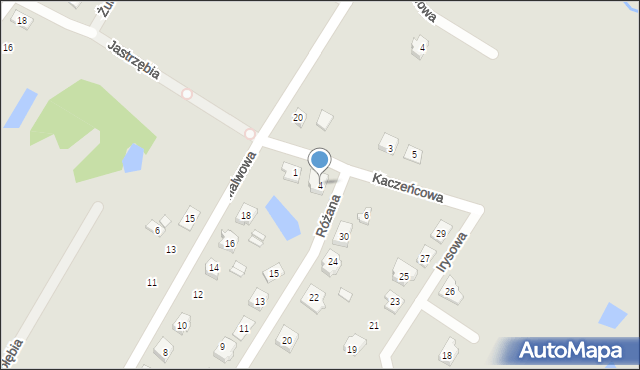 Nekla, Kaczeńcowa, 4, mapa Nekla