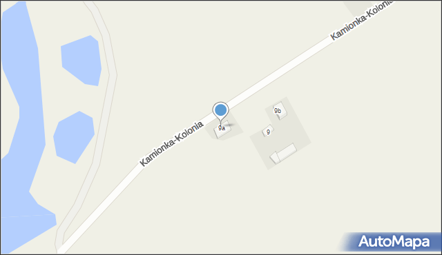 Nieborzyn, Kamionka-Kolonia, 9a, mapa Nieborzyn