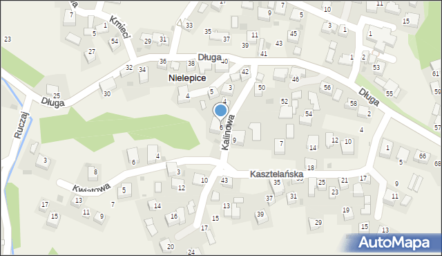 Nielepice, Kalinowa, 6, mapa Nielepice