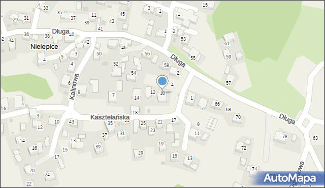 Nielepice, Kasztelańska, 10, mapa Nielepice