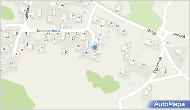 Nielepice, Kasztelańska, 13, mapa Nielepice