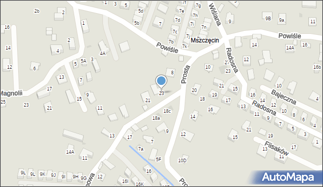 Niepołomice, Kasztanowa, 23, mapa Niepołomice