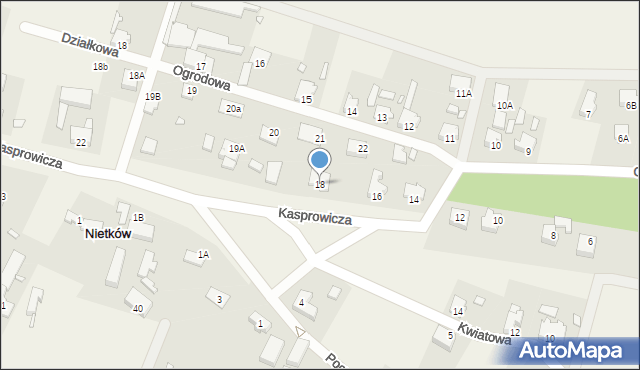 Nietków, Kasprowicza Jana, 18, mapa Nietków