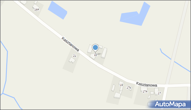 Niewierz, Kasztanowa, 12, mapa Niewierz