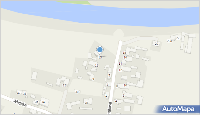 Niezdrowice, Kanałowa, 13, mapa Niezdrowice