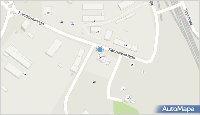 Nowa Sól, Kaczkowskiego, 1e, mapa Nowa Sól