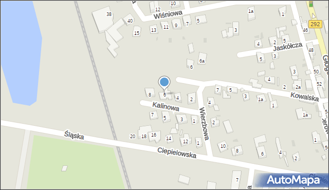Nowa Sól, Kalinowa, 6, mapa Nowa Sól