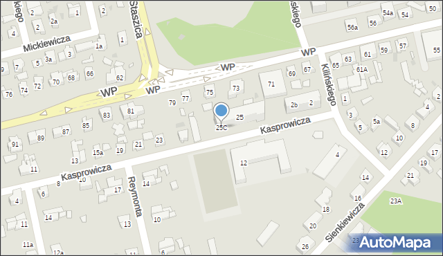 Nowa Sól, Kasprowicza Jana, 25C, mapa Nowa Sól