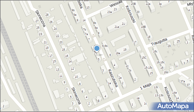 Nowa Sól, Kaszubska, 5a, mapa Nowa Sól